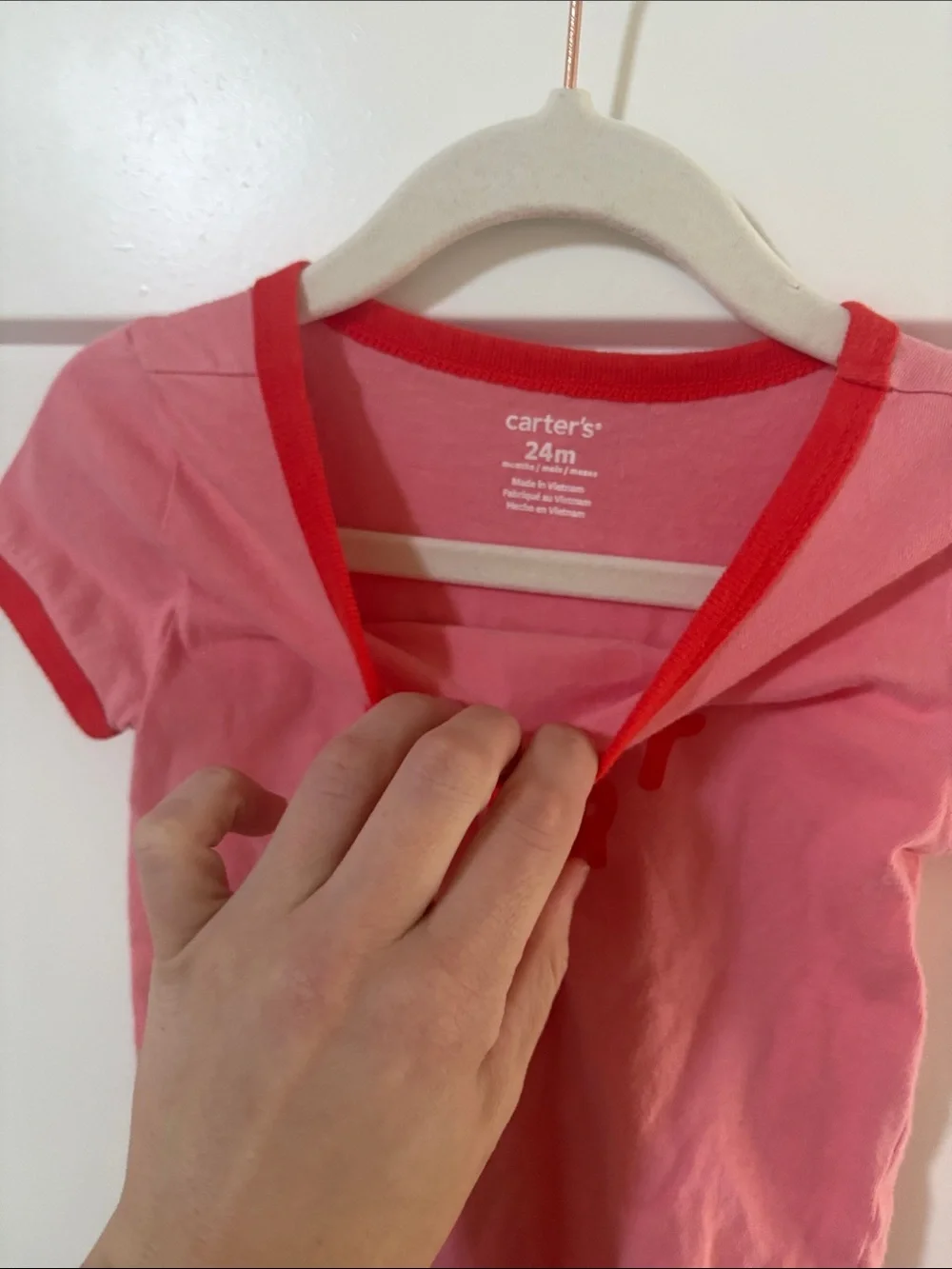 Carter’s Baby Girl Pink Short-Sleeve One-Piece Bodysuit - 